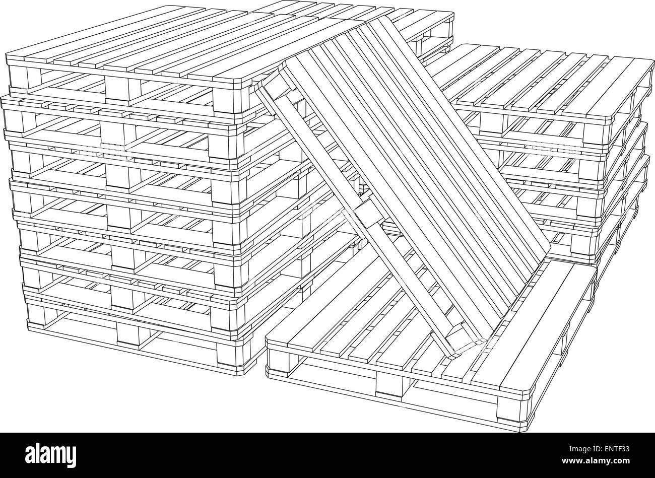Stack of pallets Stock Vector Image & Art Alamy