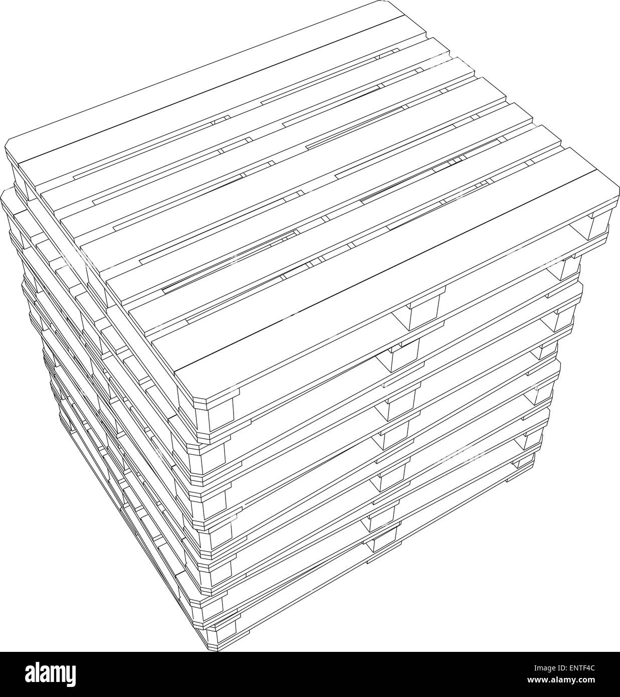 Stack of pallets Stock Vector Image & Art Alamy