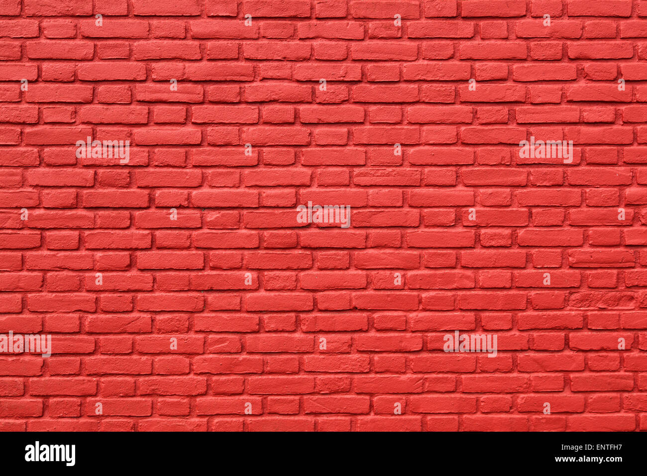 horizontal part of red painted brick wall Stock Photo Alamy