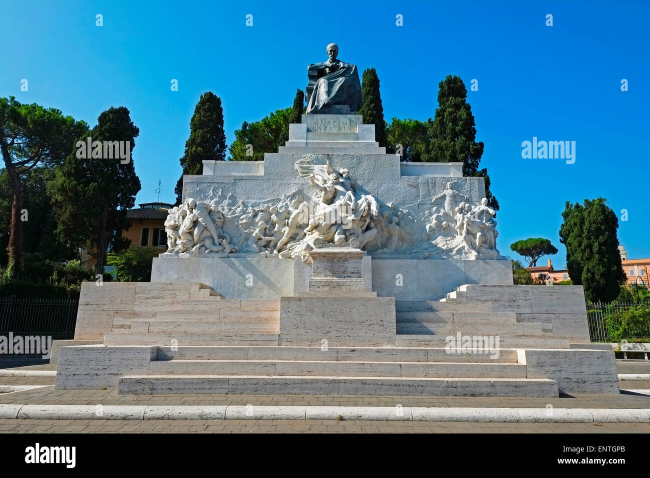 Monument Giuseppe Mazzini Rome Italy IT EU Europe Stock Photo