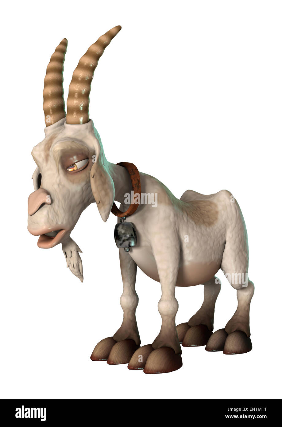 3D digital render of a cartoon goat isolated on white background Stock  Photo - Alamy