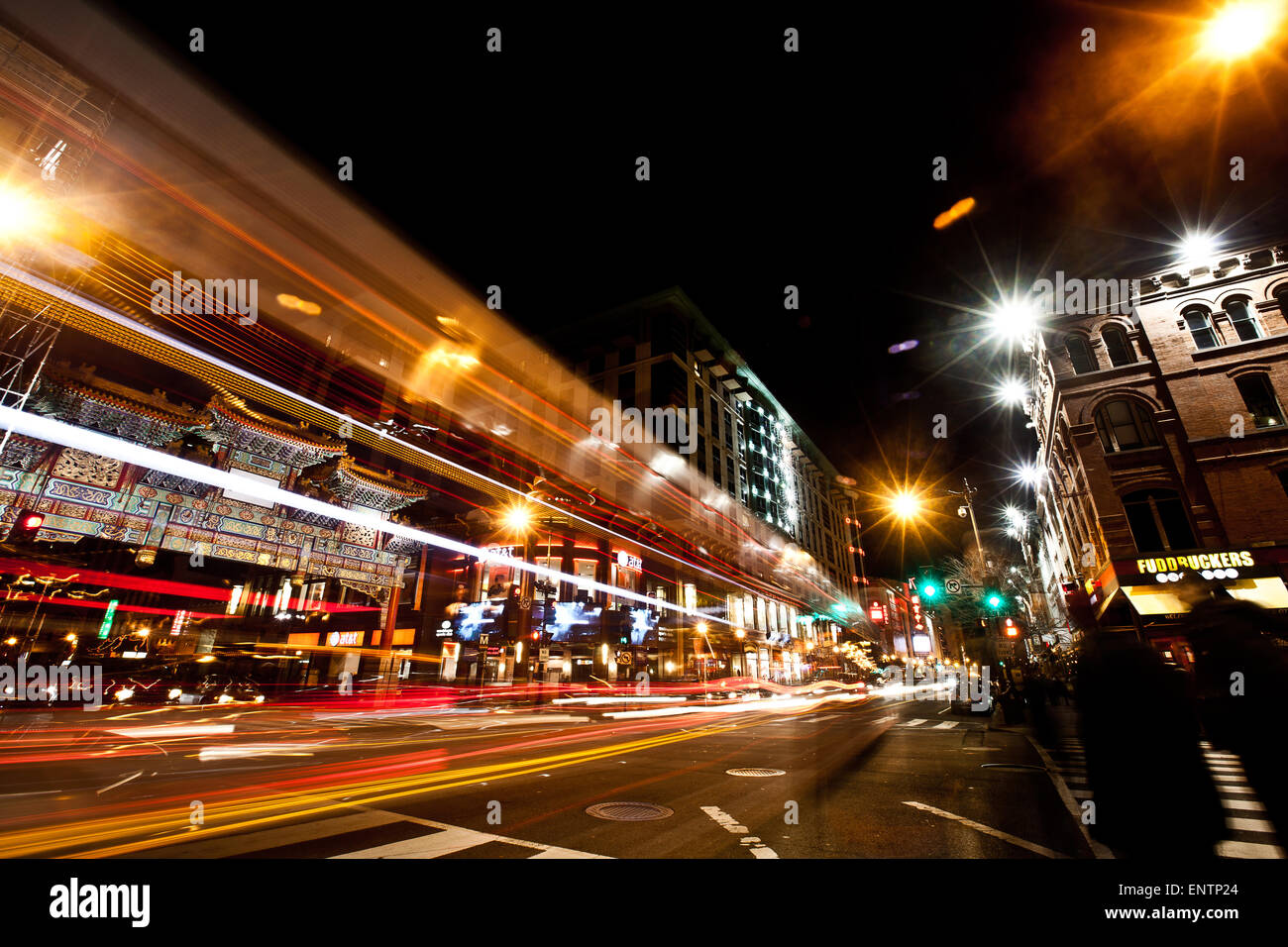 Washington DC Gallery Place intersection Stock Photo Alamy
