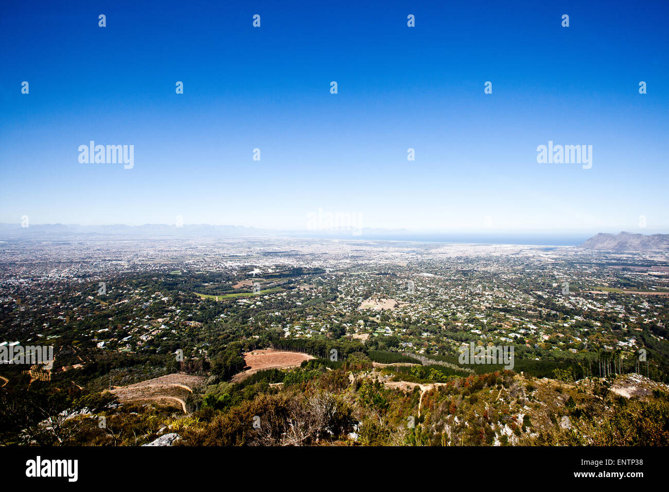 Cape Town, South Africa A panorama view of the Cape Flats and Cape