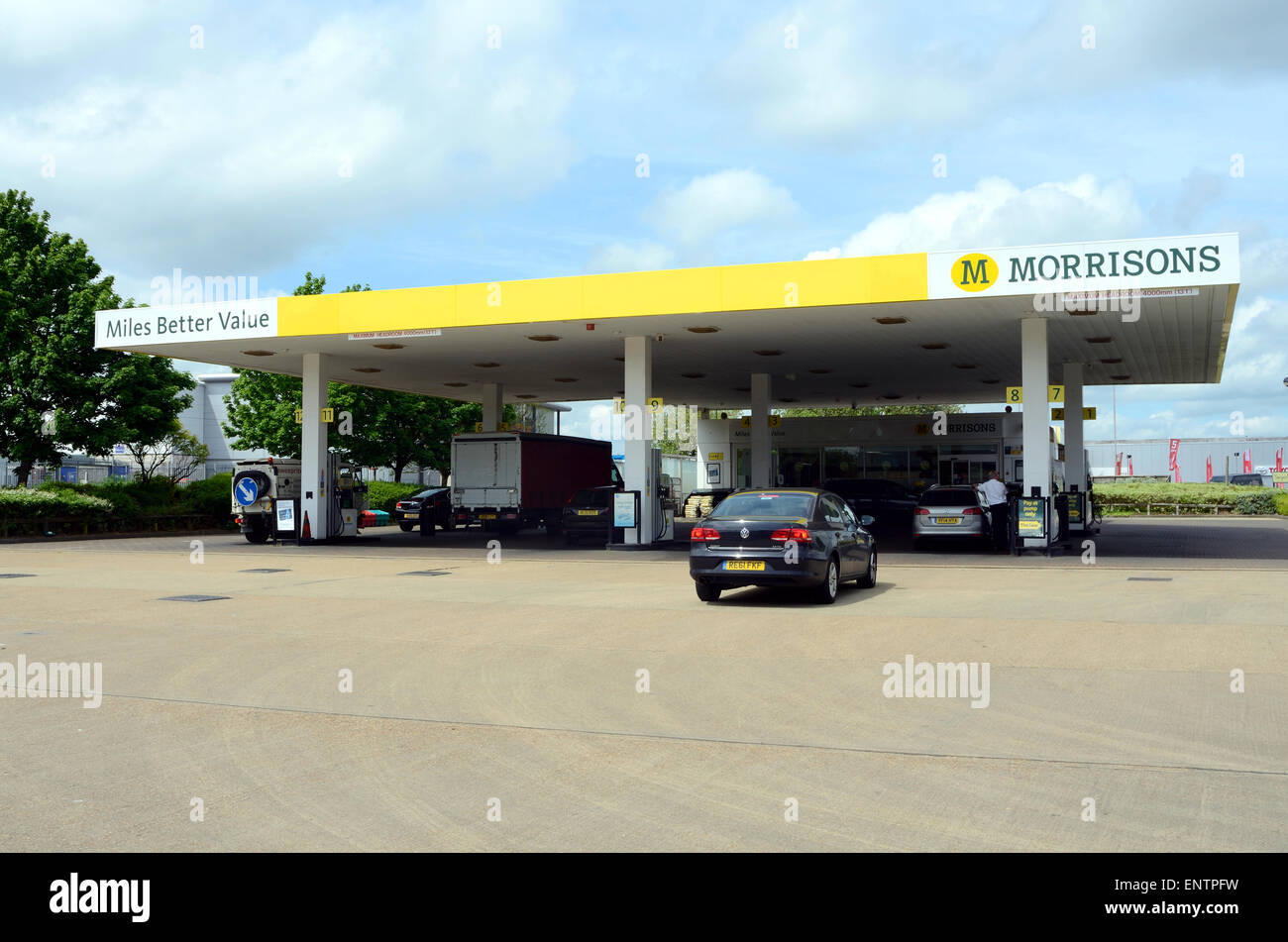 Morrisons petrol station forecourt hires stock photography and images