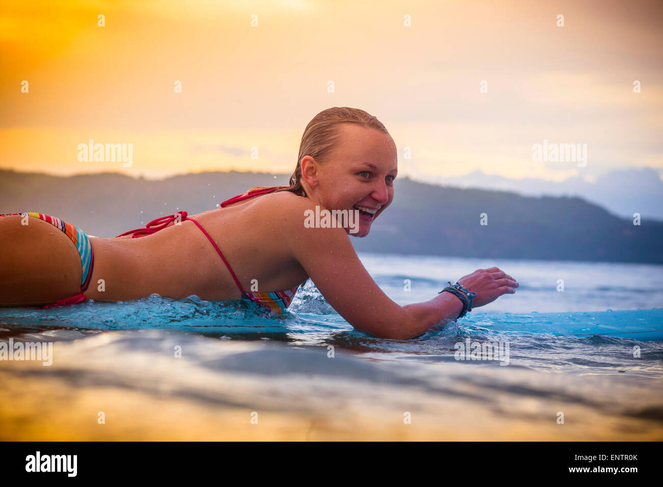 Surfer girl. Stock Photo
