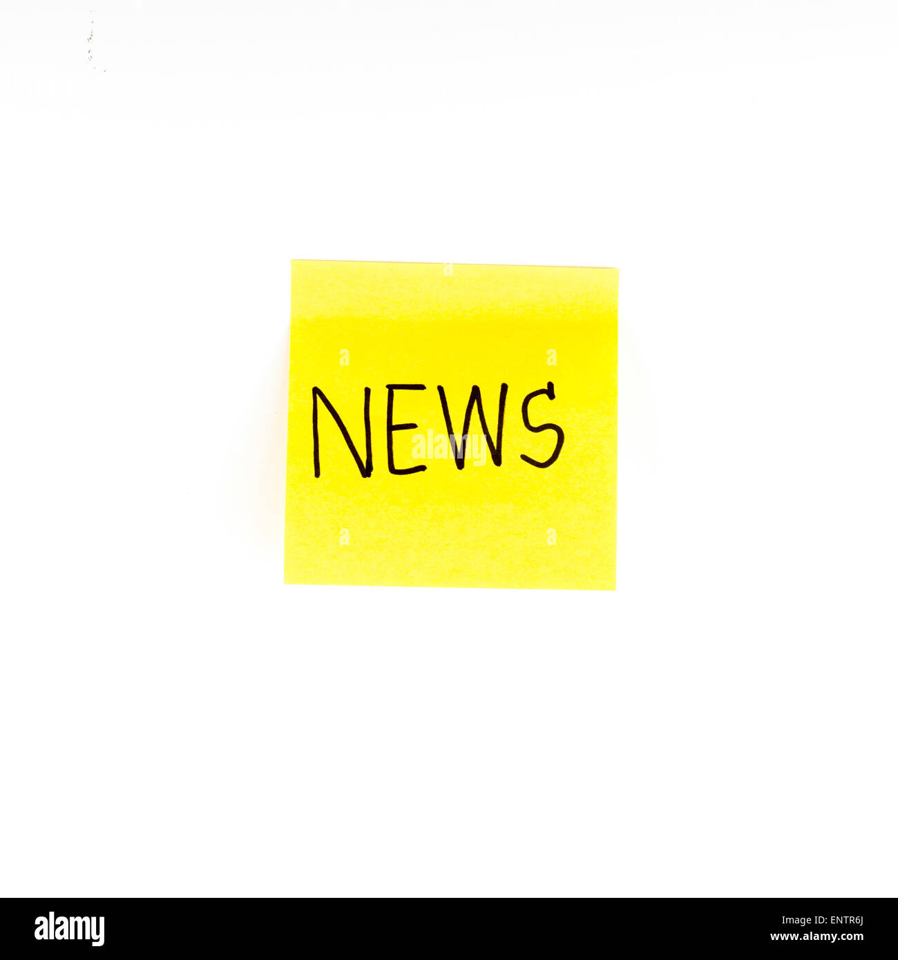 post it write news word on a white background Stock Photo