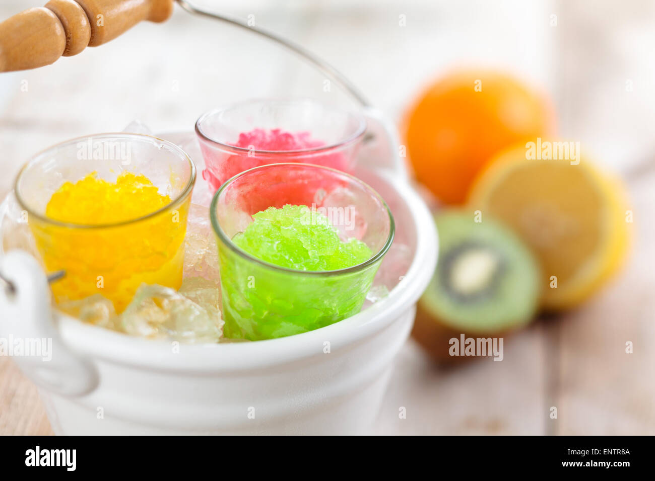 Frozen fruit juice Stock Photo Alamy