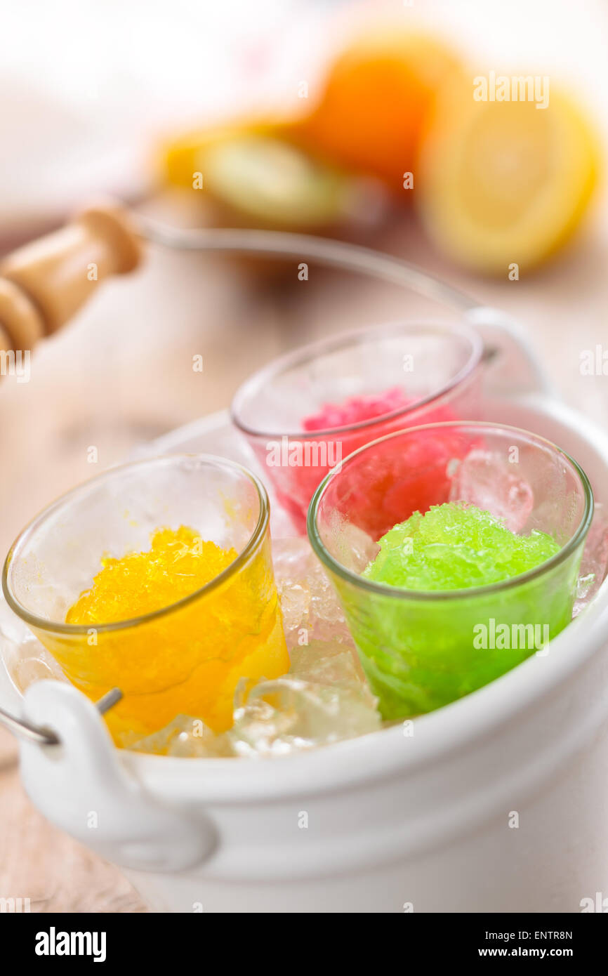 Frozen fruit juice Stock Photo Alamy