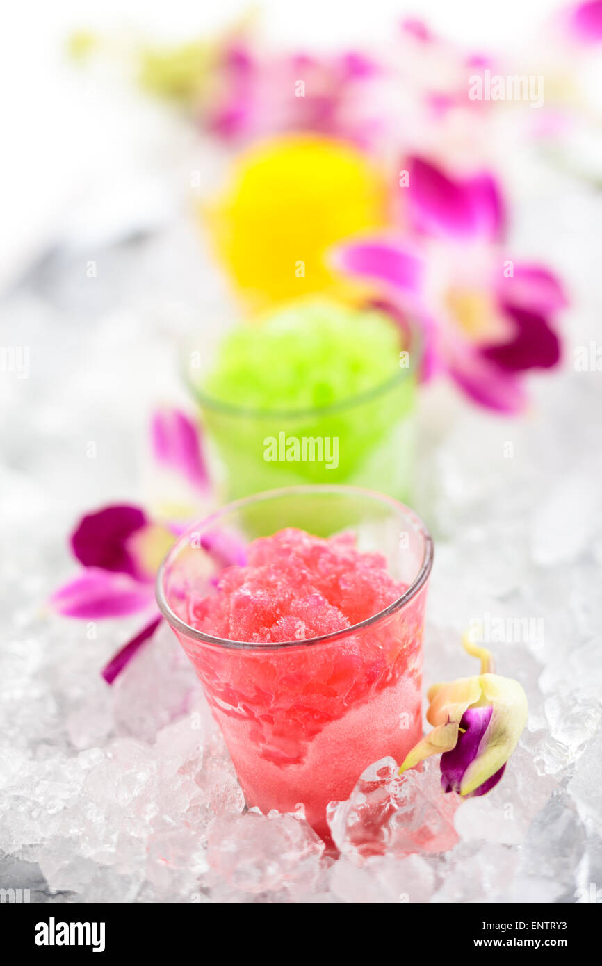 Frozen fruit juice Stock Photo Alamy