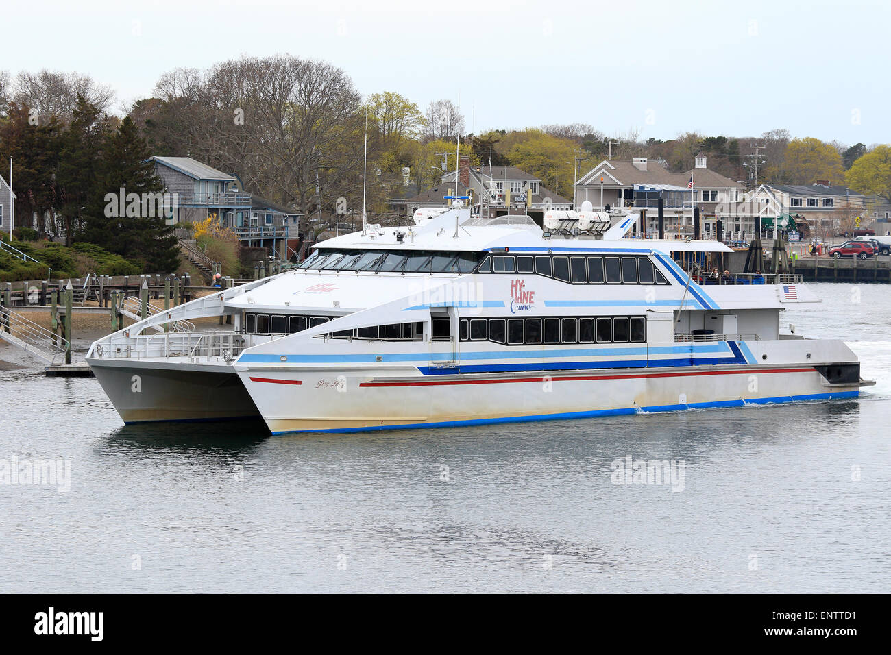 Hyannis Port Cape Cod Massachusetts. High speed ferry for tourist, tourists, and residents