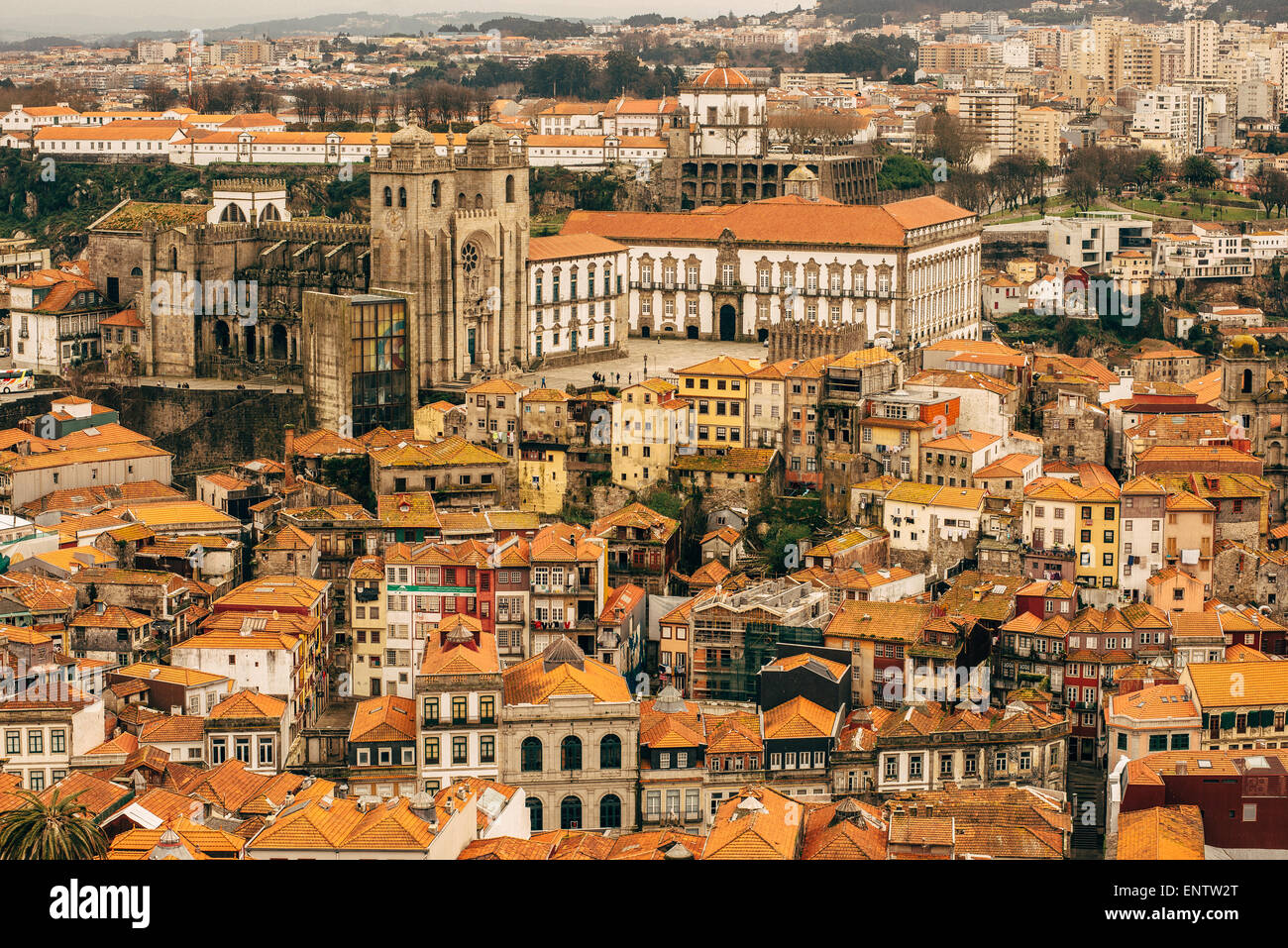 Porto Cathedral and city center Stock Photo