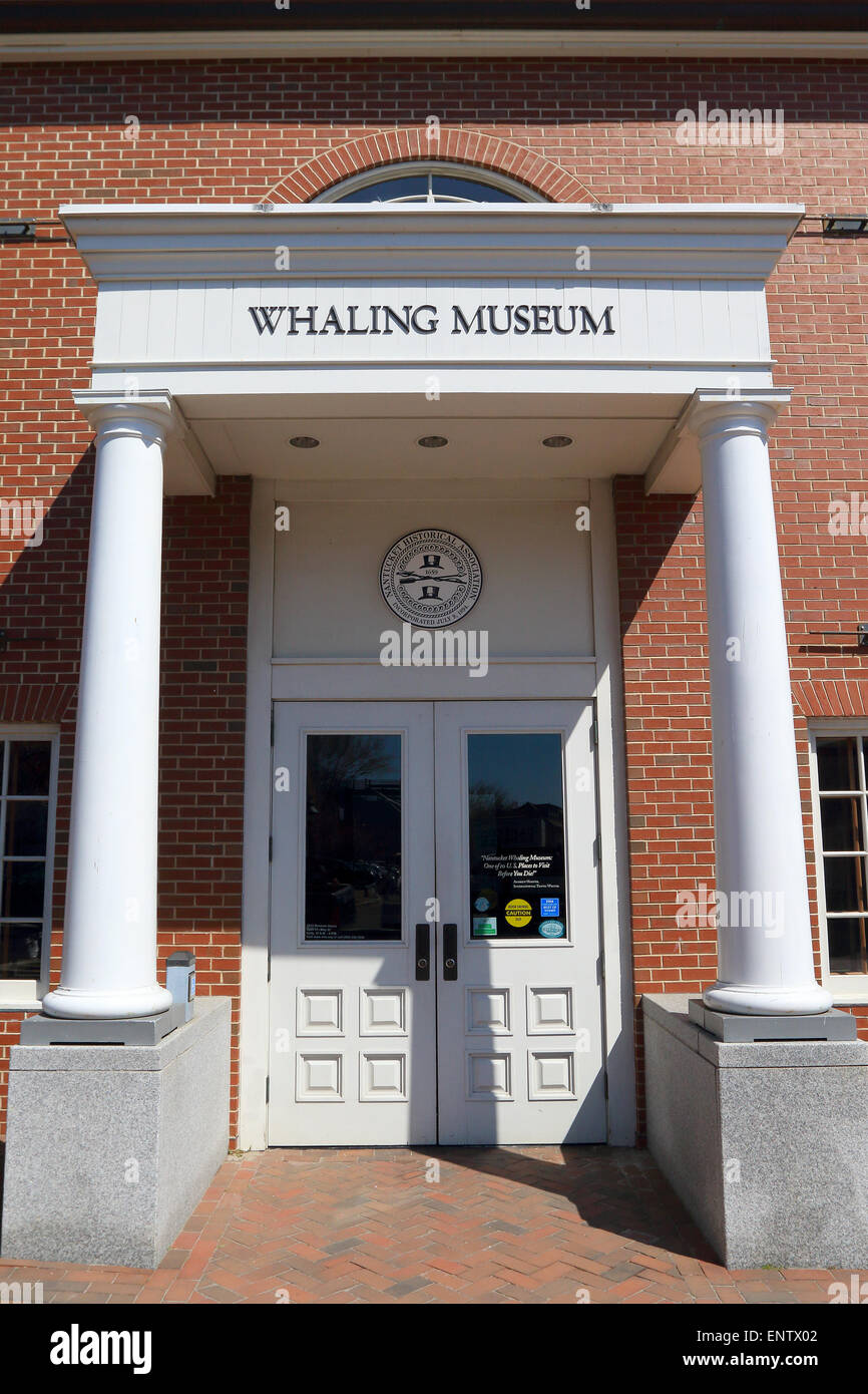 Nantucket Massachusetts Whaling museum. Front door entrance. Nantucket Island. Stock Photo