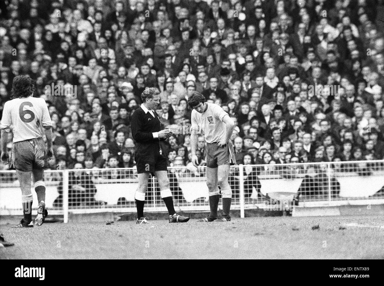 Norwich City FC Queens Park Rangers v. Norwich City FC. 6th April 1972. Stock Photo