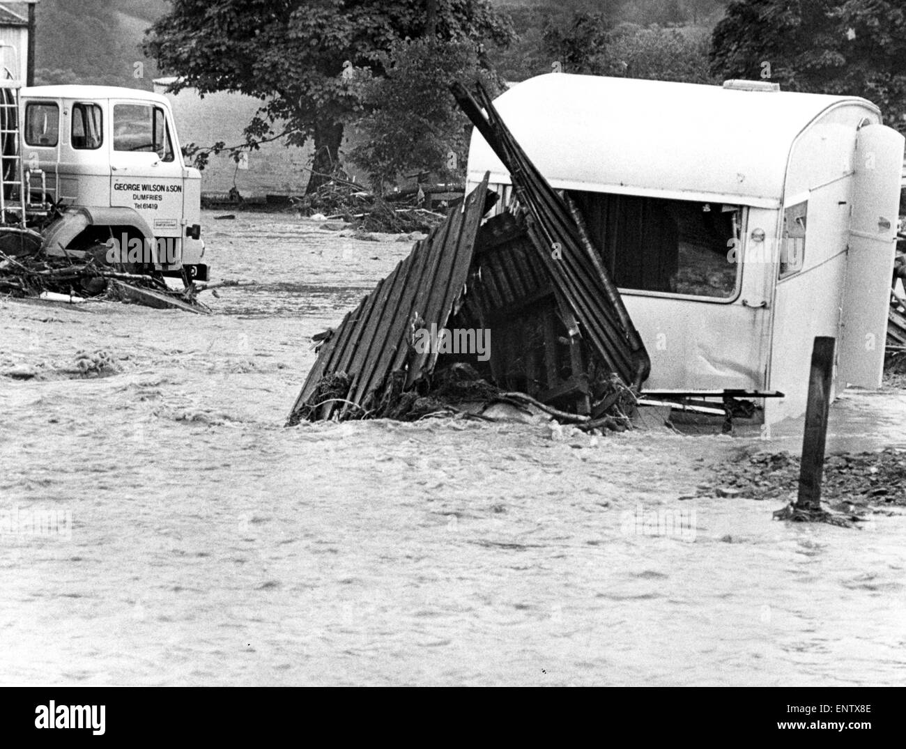 Flooding in Berryscaur, Boreland, Lockerbie, Dumfriesshire, 14th June