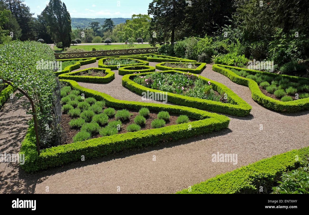 Formal gardens at Tyntesfield Wraxall, Bristol, North Somerset, UK Stock Photo