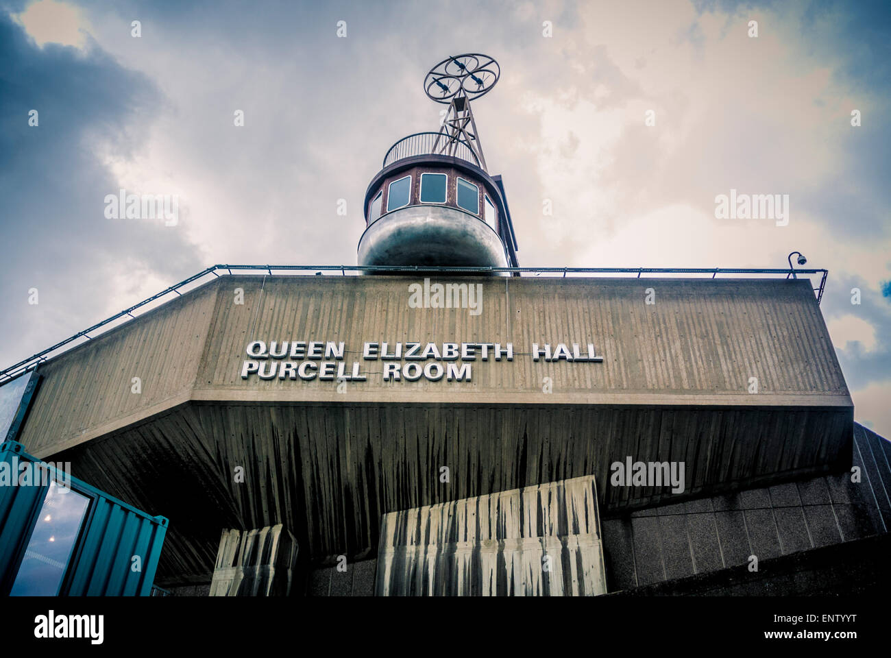 Queen Elizabeth Hall & Purcell Room sign, Southbank Centre, London. Stock Photo