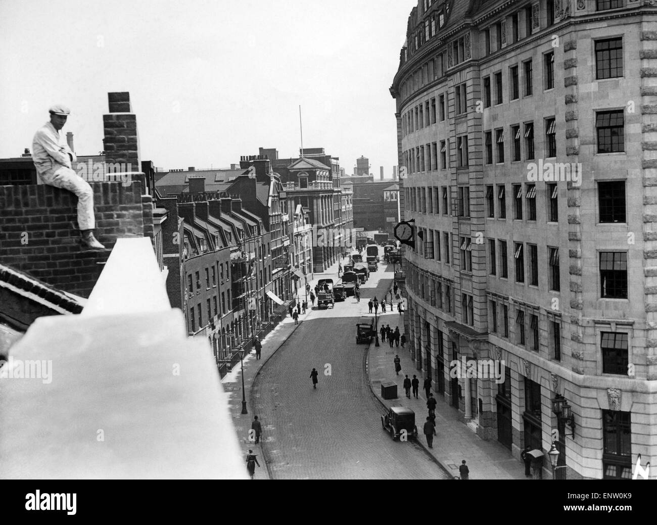 View of Stamford Street, looking towards the Blackfriars Bridge End, London, 24th June 1934. Stock Photo