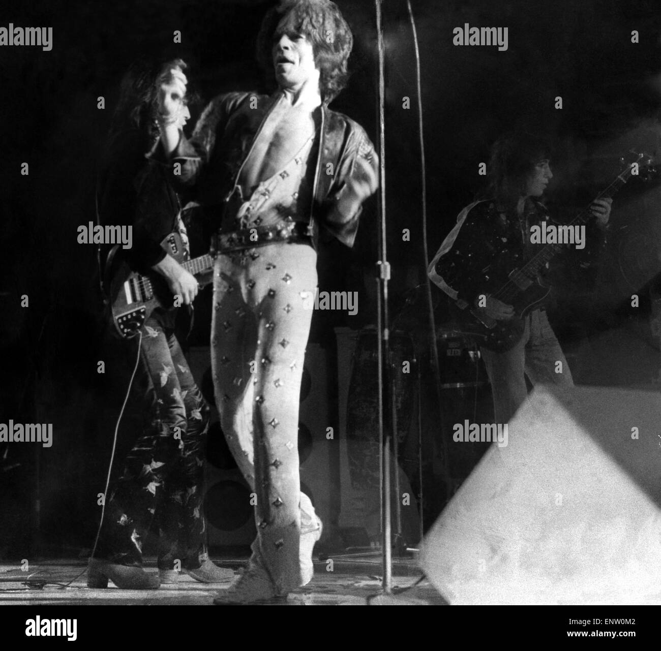 The Rolling Stones European Tour 1973, Mick Jagger on stage at the Kings  Hall, Belle Vue, Manchester, England, 11th September 1973 Stock Photo -  Alamy
