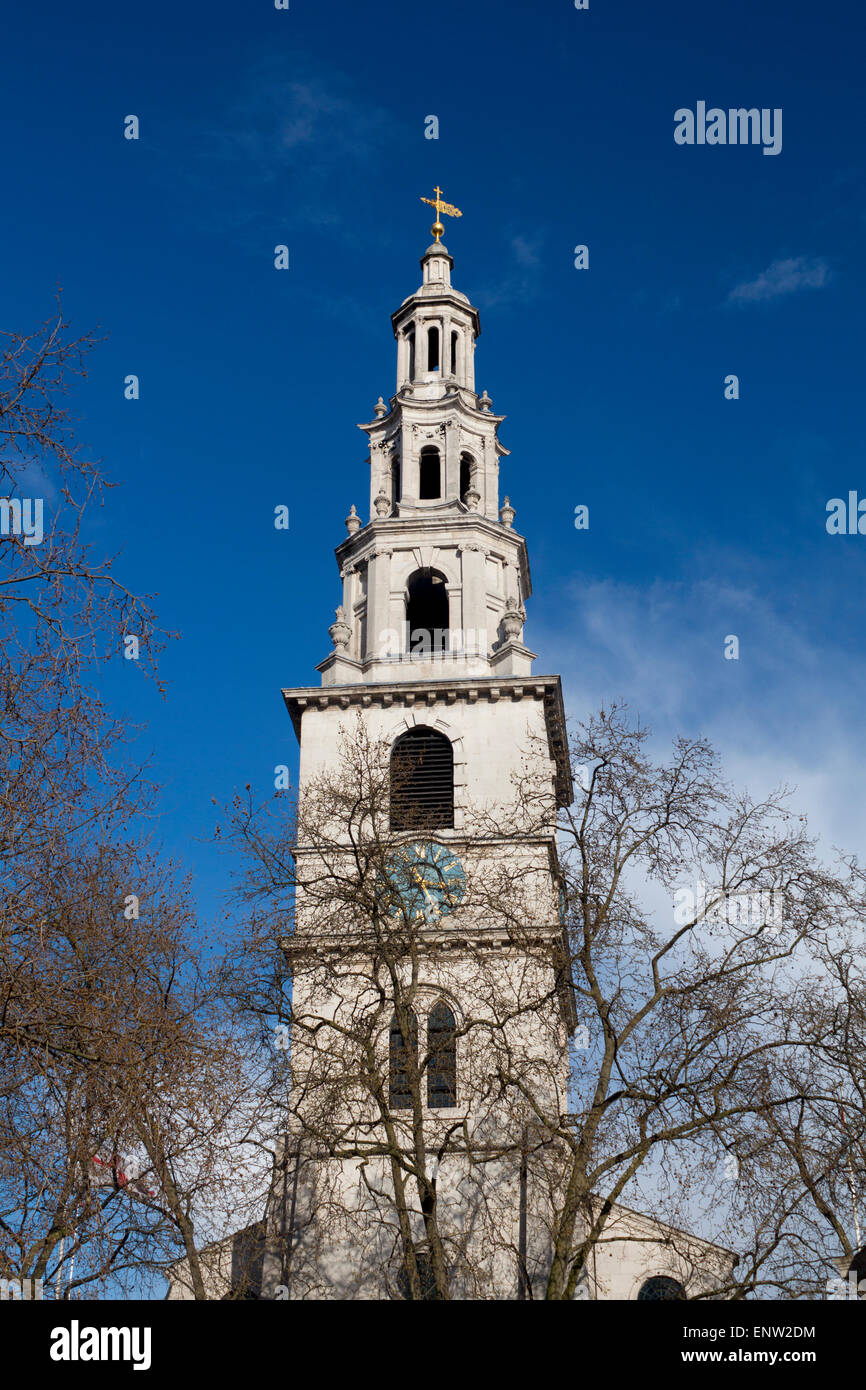 St Clement Danes RAF church tower The Strand London England UK Stock Photo