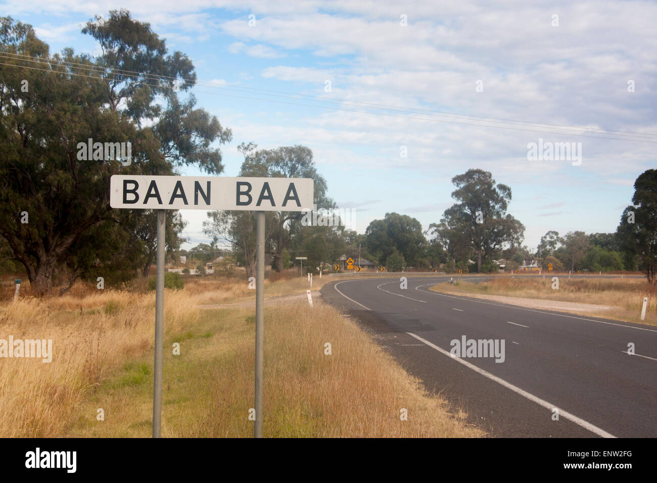 Baan Baa unusual quirky humorous funny amusing place name Village in New South Wales NSW Australia Stock Photo