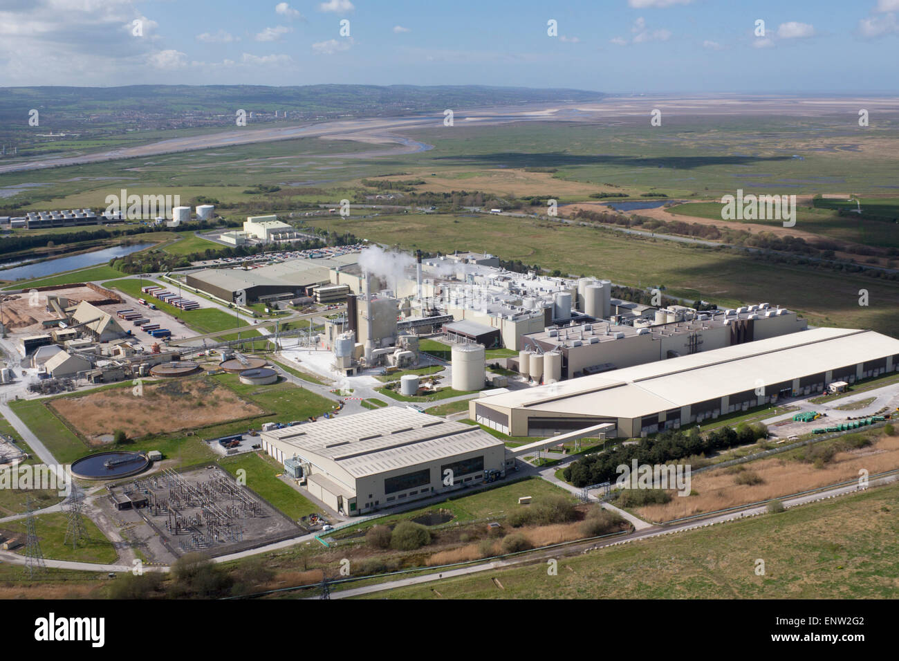 Deeside Power Station aerial view Flintshire North East Wales UK Stock Photo