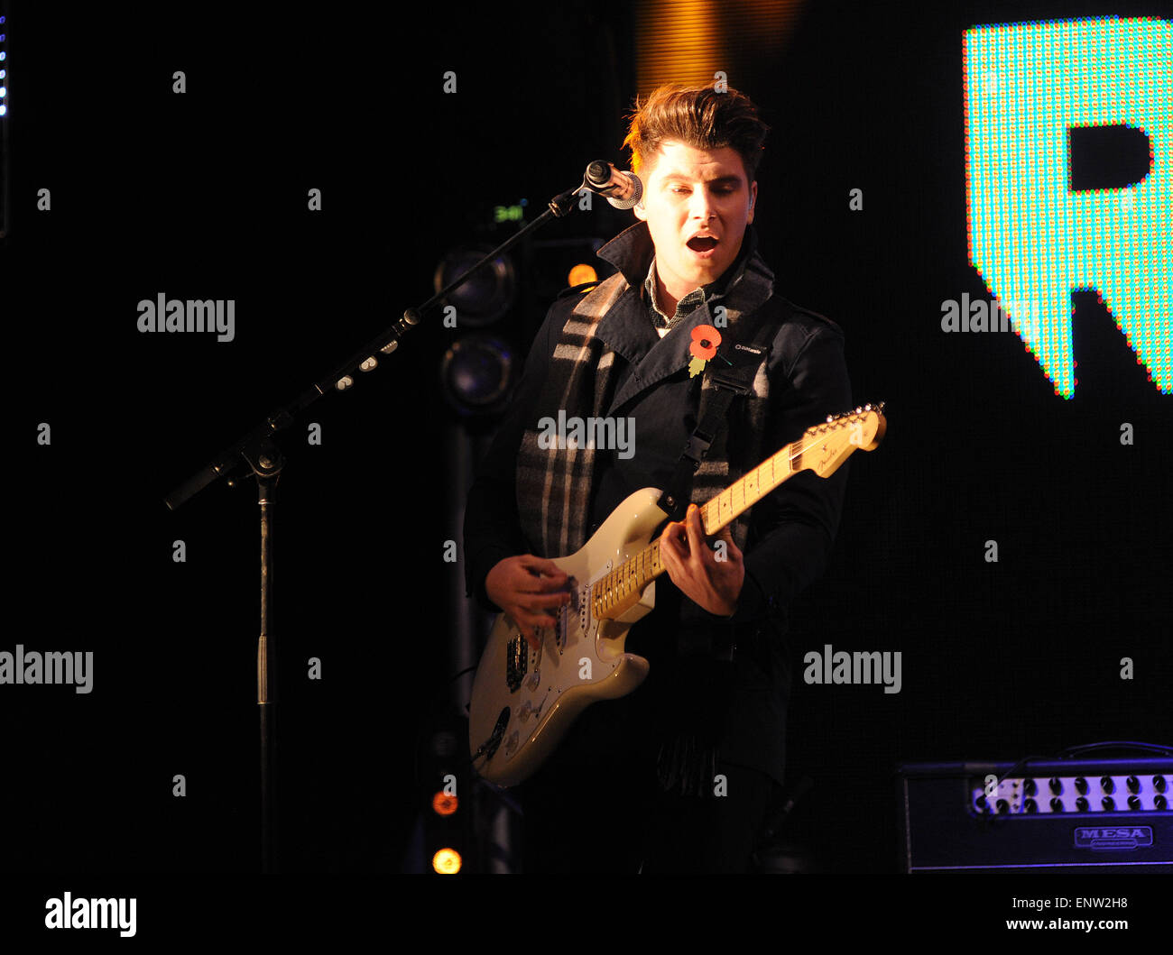 Rixton performing live during the Christmas lights switch-on on Oxford ...