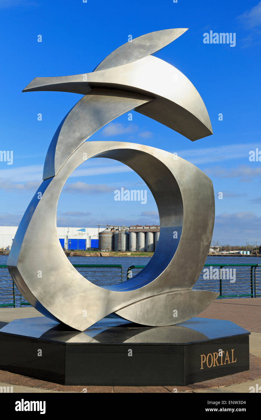 Portal sculpture by Casey Downing, Cooper Riverside Park, Mobile, Alabama,  USA Stock Photo - Alamy