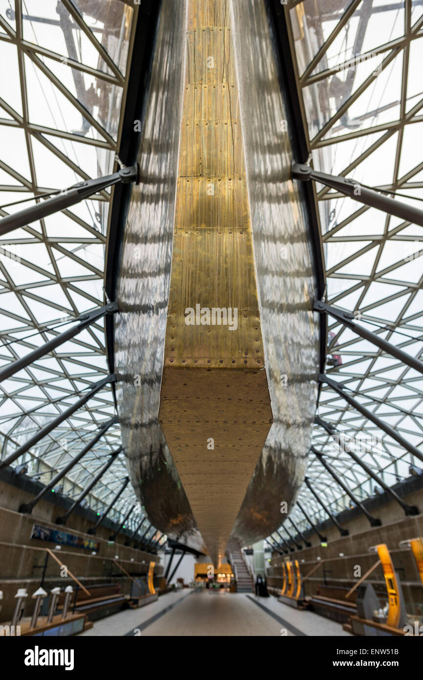 Cutty Sark is a British Clipper ship dating from 1869 and now is a permanent museum exhibit on display in Greenwich, England Stock Photo