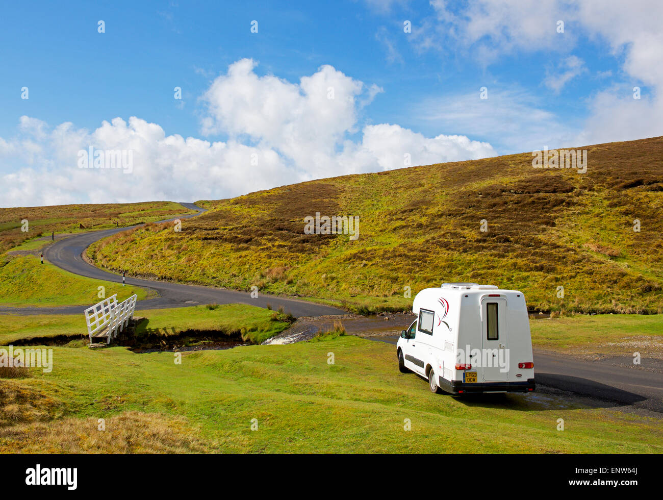 Romahome 25, small motorhome, parked in Swaledale, Yorkshire Dales National Park, North