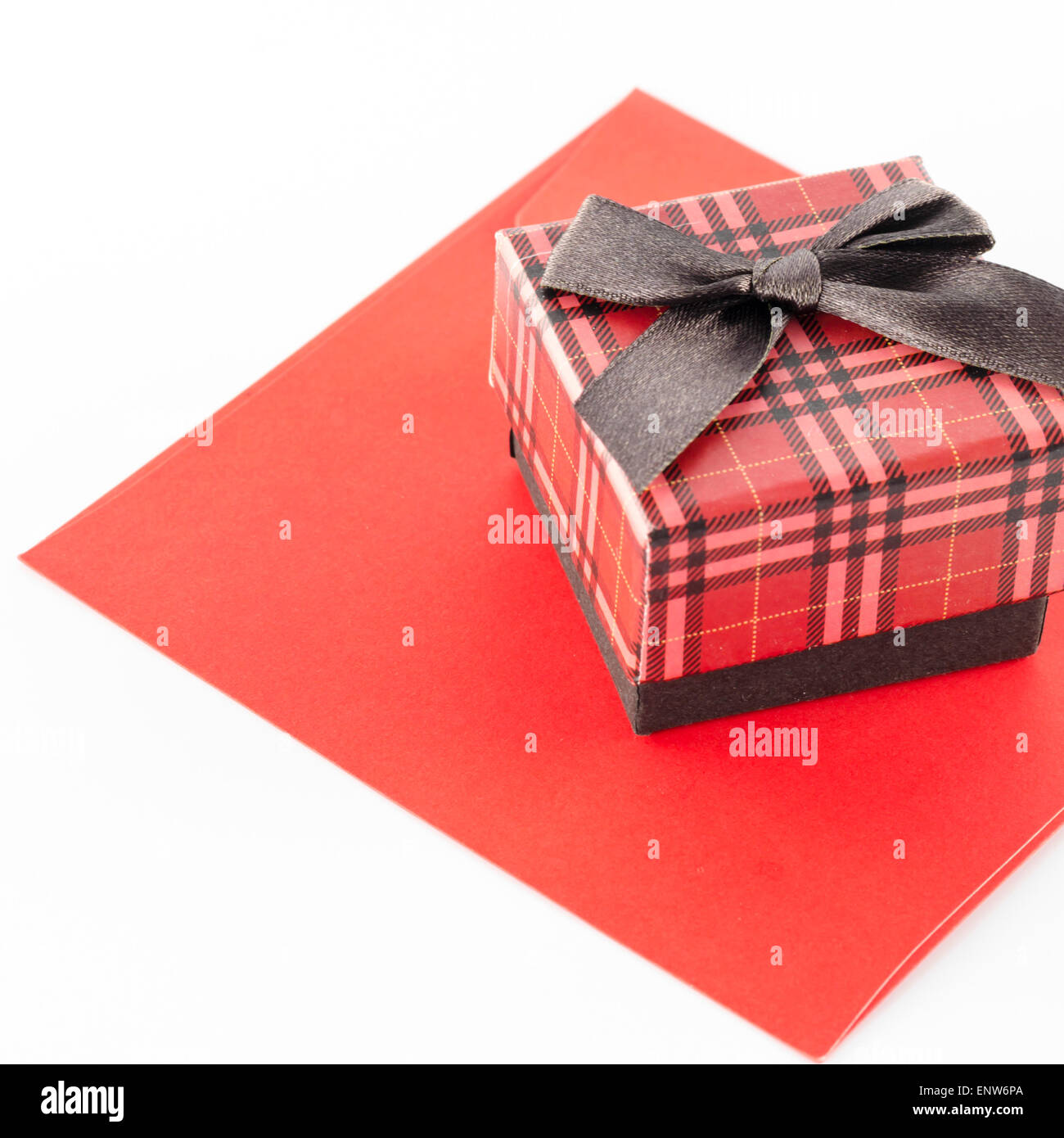 Present In A Red Gift Box With White Tulle Ribbon. Isolated On White  Background. Stock Photo, Picture and Royalty Free Image. Image 11694897.