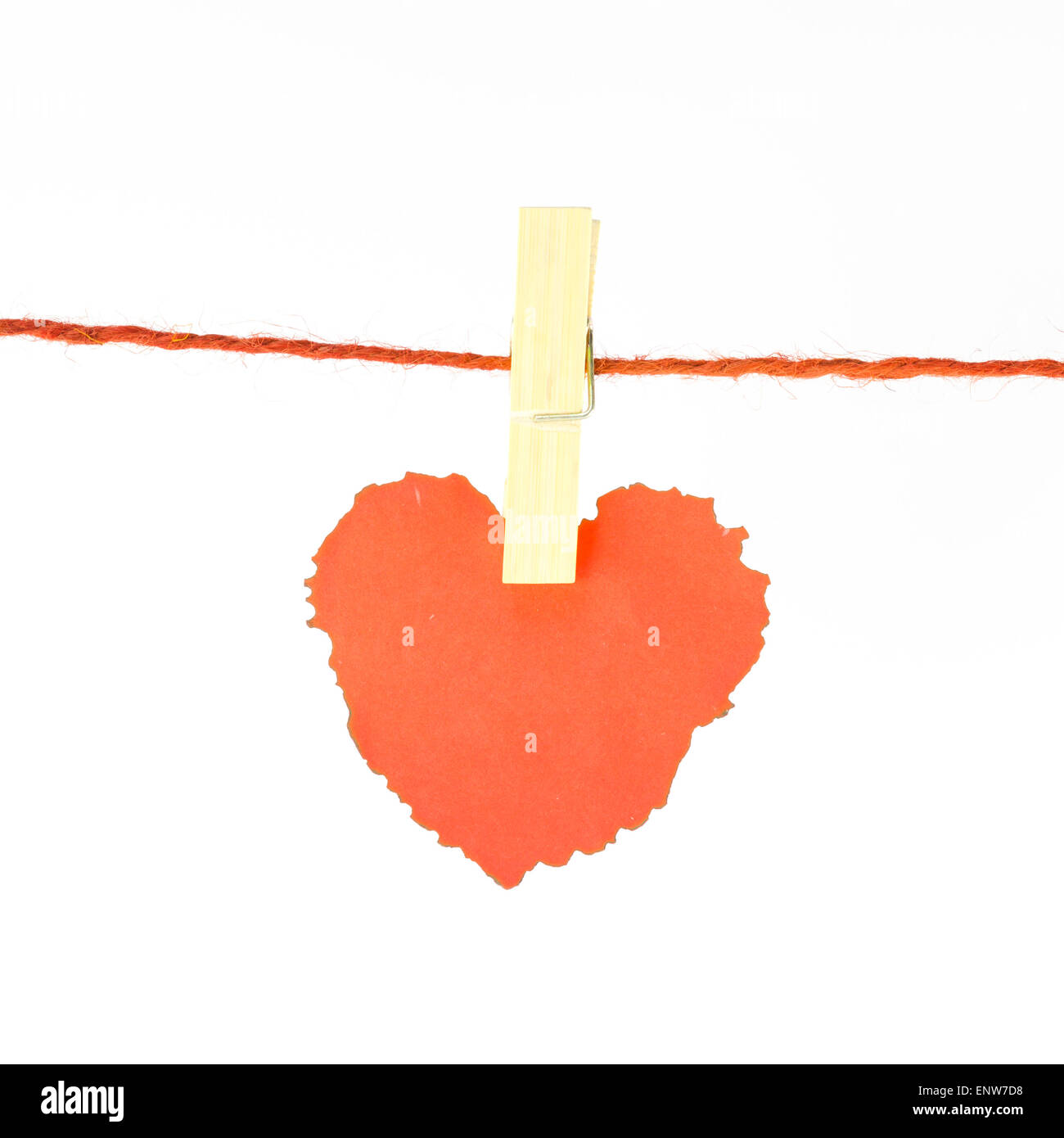 red heart isolated on white background Stock Photo - Alamy