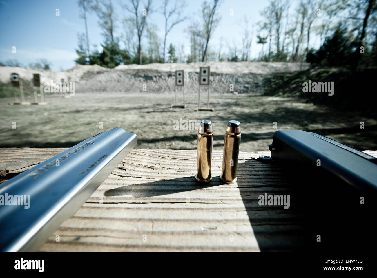 At the firing range Stock Photo Alamy