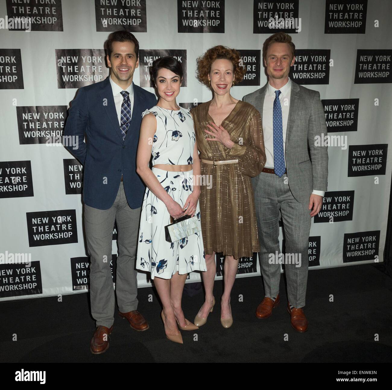 New York, NY, USA. 11th May, 2015. Robert Fairchild, Leanne Cope, Veanne Cox, Christopher Wheeldon at arrivals for New York Theatre Workshop (NYTW) 2015 Spring Gala, The Edison Ballroom, New York, NY May 11, 2015. Credit:  Lev Radin/Everett Collection/Alamy Live News Stock Photo
