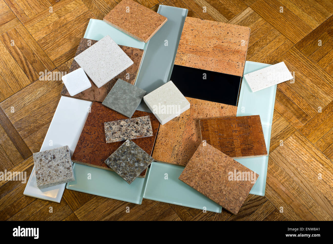 Glass Subway Tiles Quartz Countertop Samples Cork Pieces And Stock