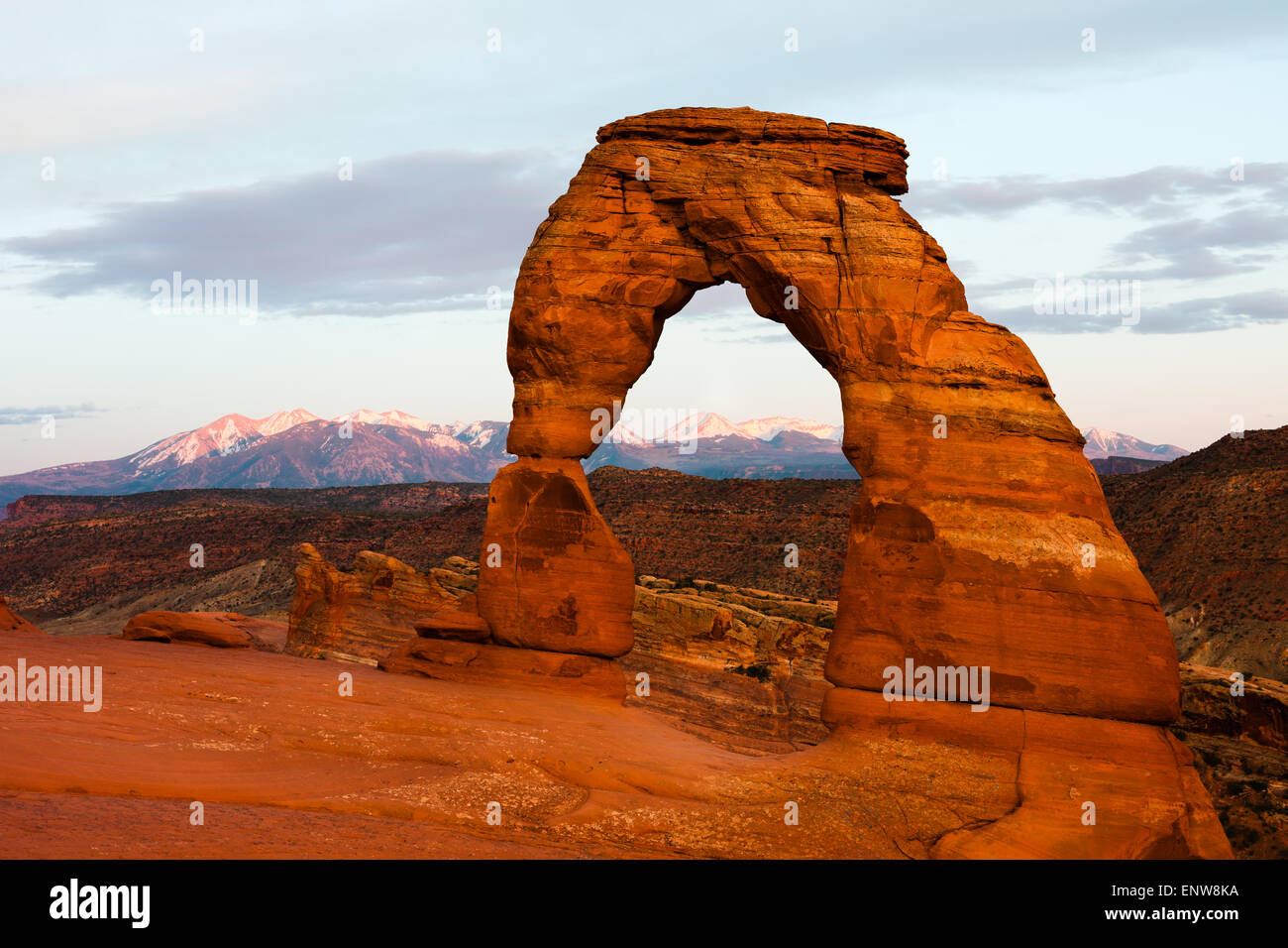 Delicate Arch in Arches National Park, Utah Stock Photo