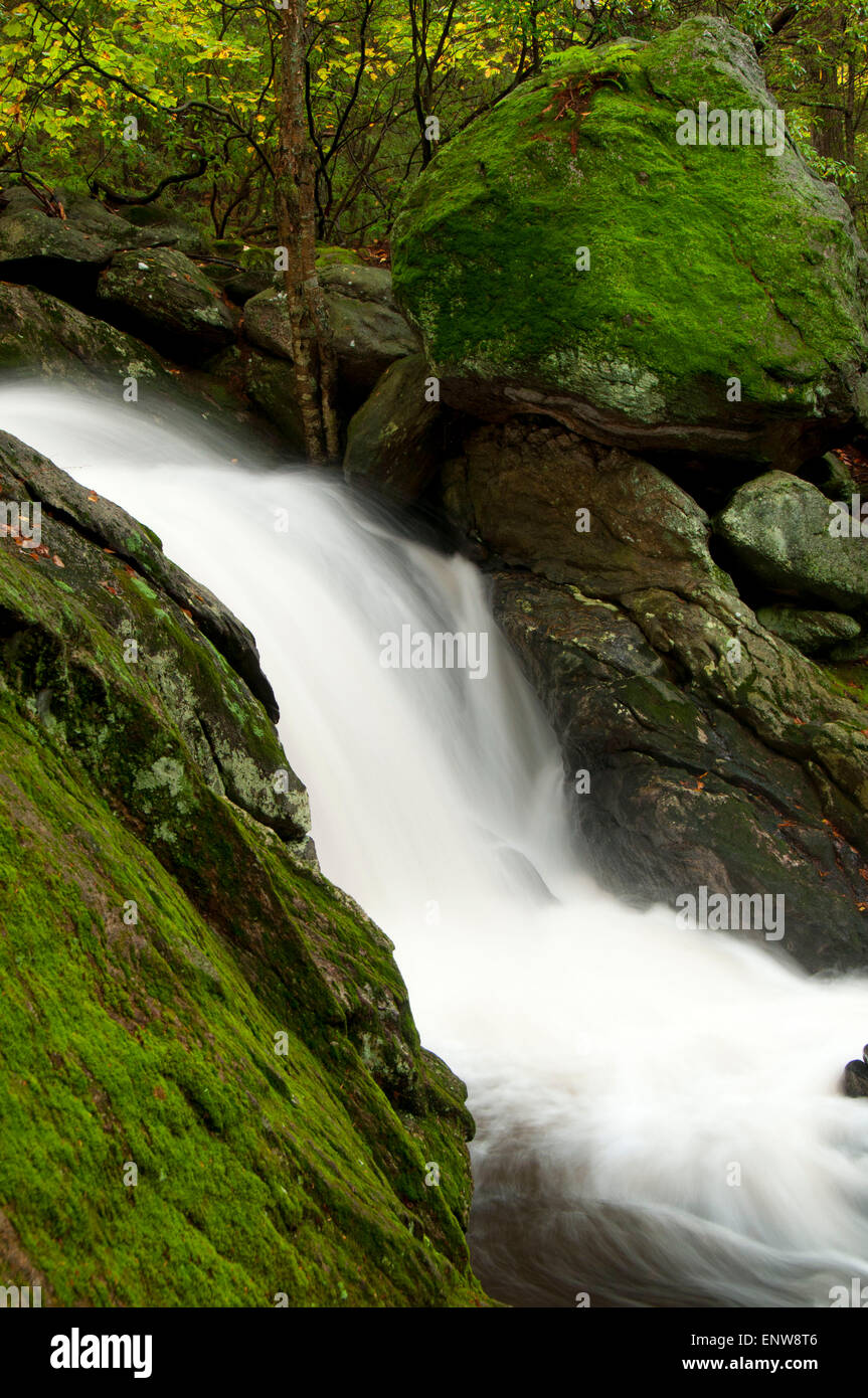 Buttermilk Falls, Buttermilk Falls Preserve, Connecticut Stock Photo