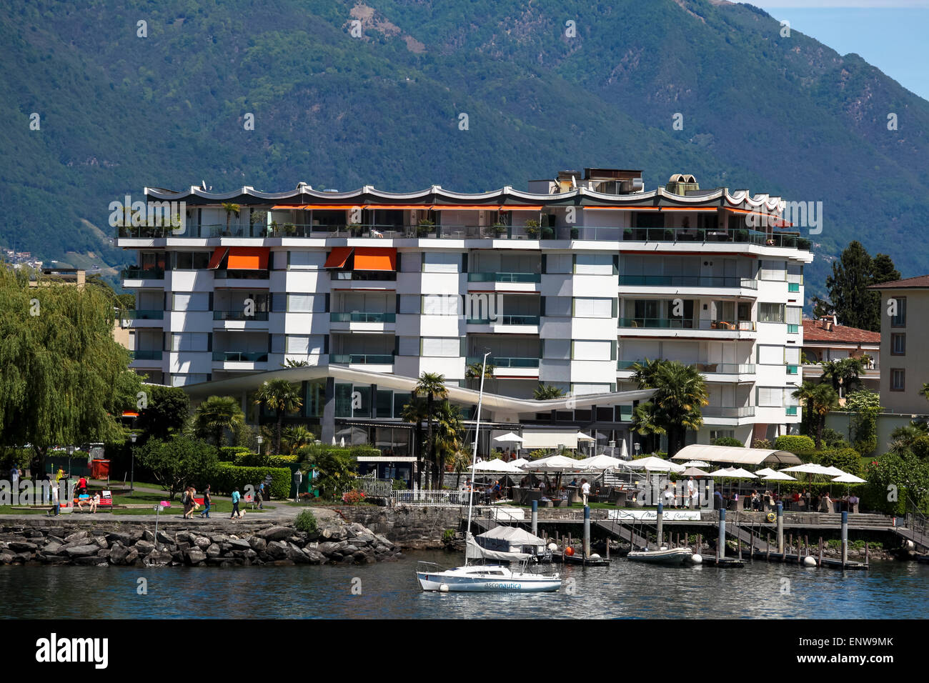 Hotel Eden Roc in Ascona Stock Photo