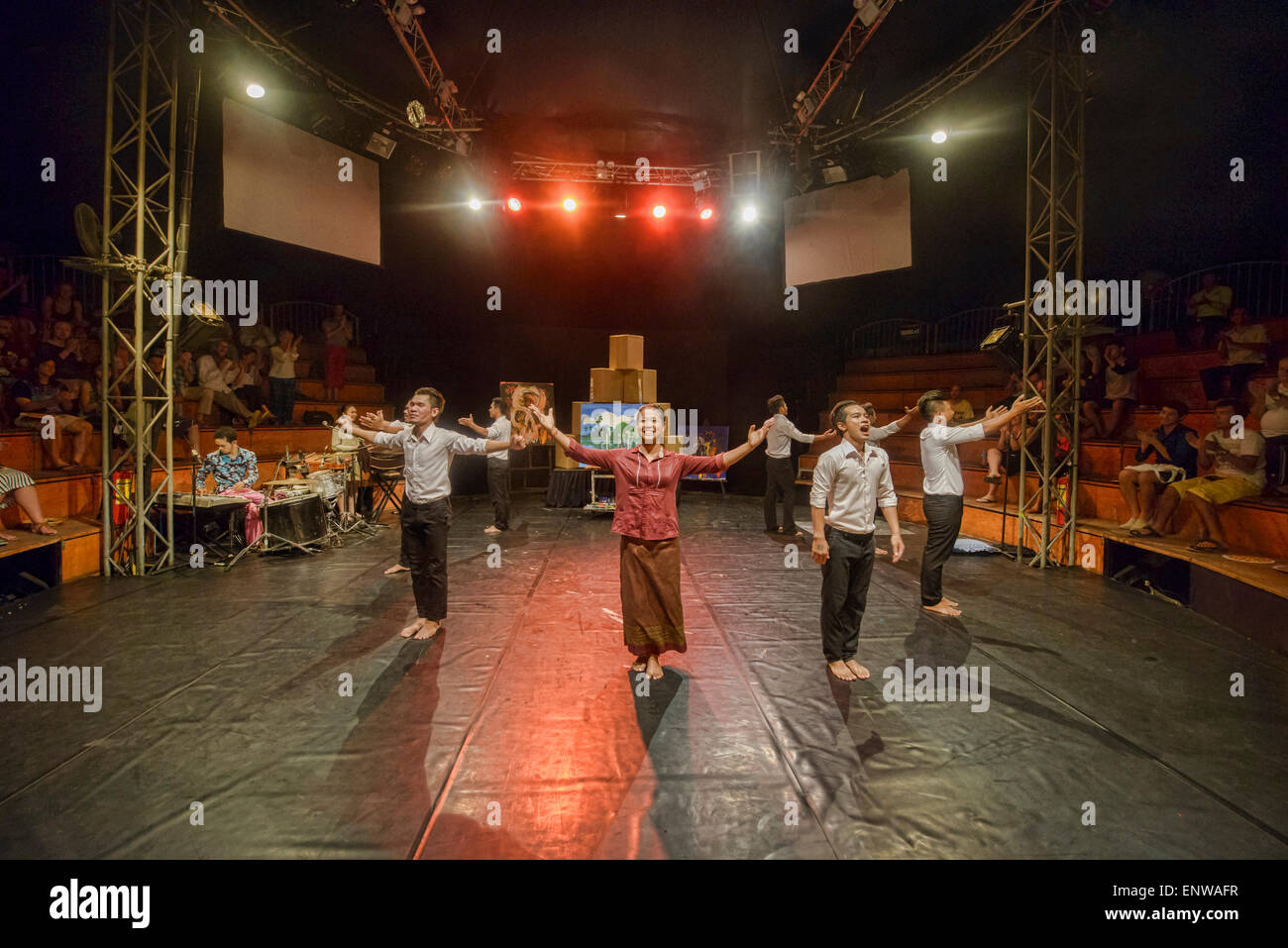 Live performance by the Phare Cambodian Circus, Siem Reap, Cambodia Stock Photo