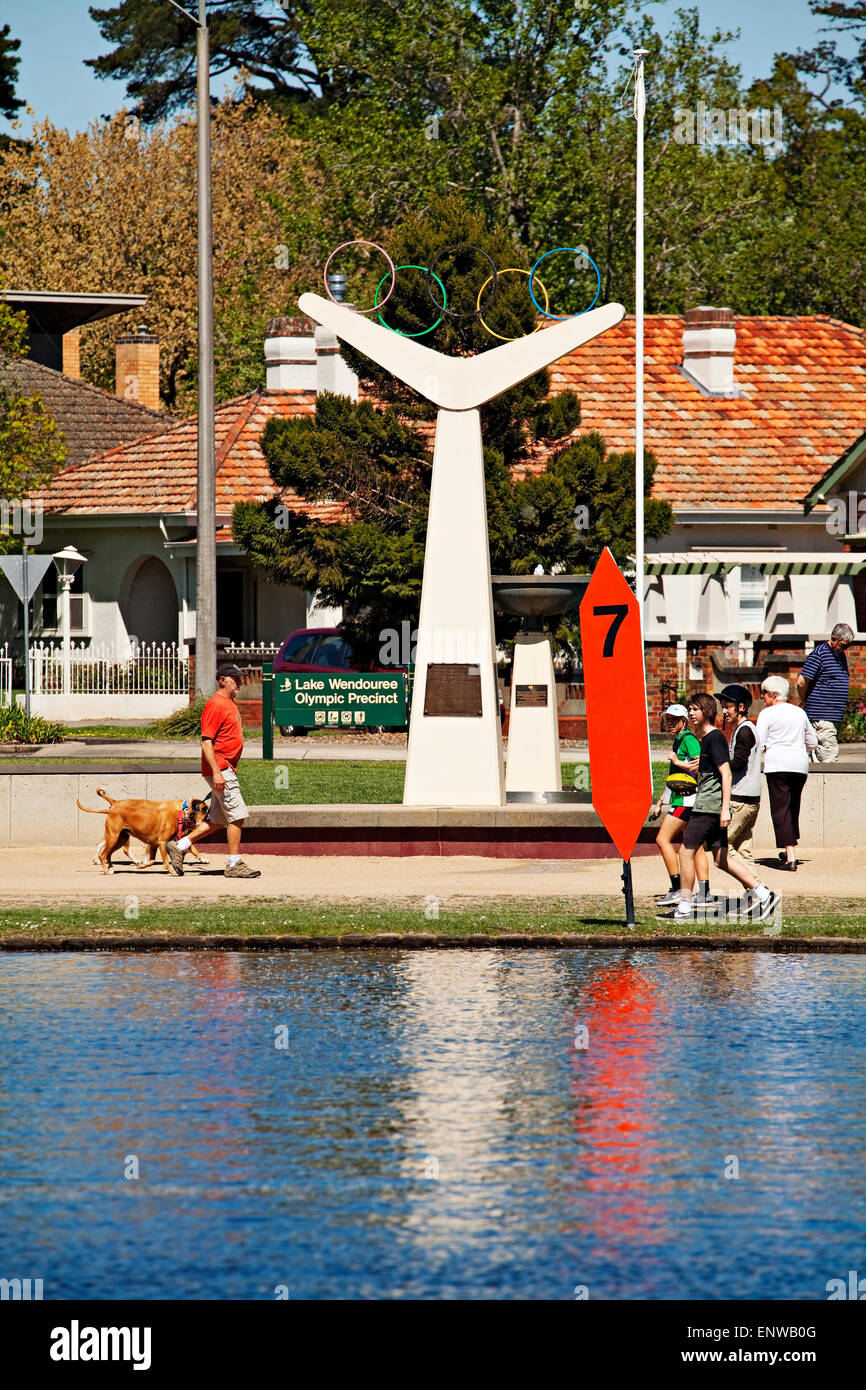 Ballarat Australia / The Olympic Rings monument at Lake Wendouree in Ballarat Stock Photo Alamy