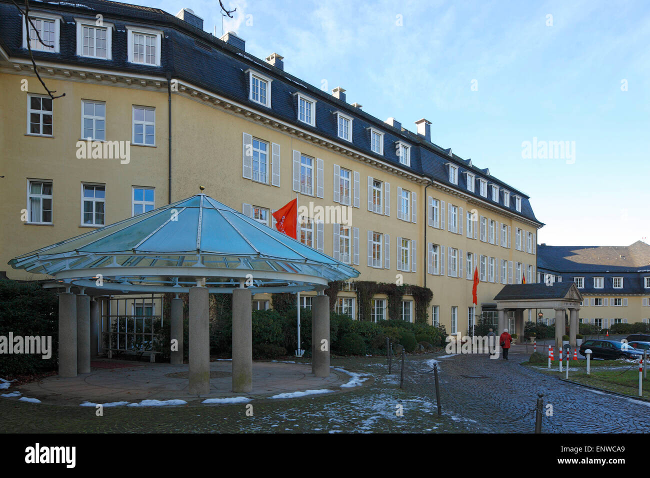Steigenberger Grand Hotel auf dem Petersberg im Siebengebirge, Gaestehaus der Bundesregierung, Koenigswinter am Rhein Stock Photo