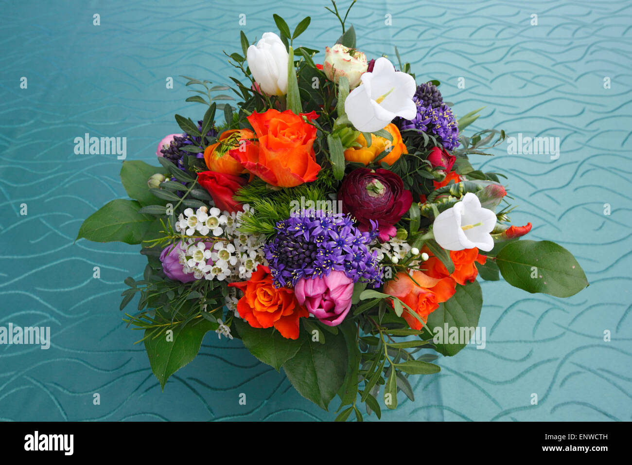 nature, plants, flowers, bunch of flowers, birthday bouquet, red roses, tulips, buttercups