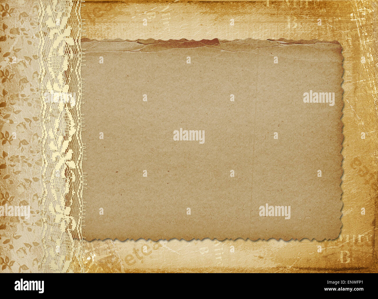 Old vintage album cover lace hi-res stock photography and images - Alamy