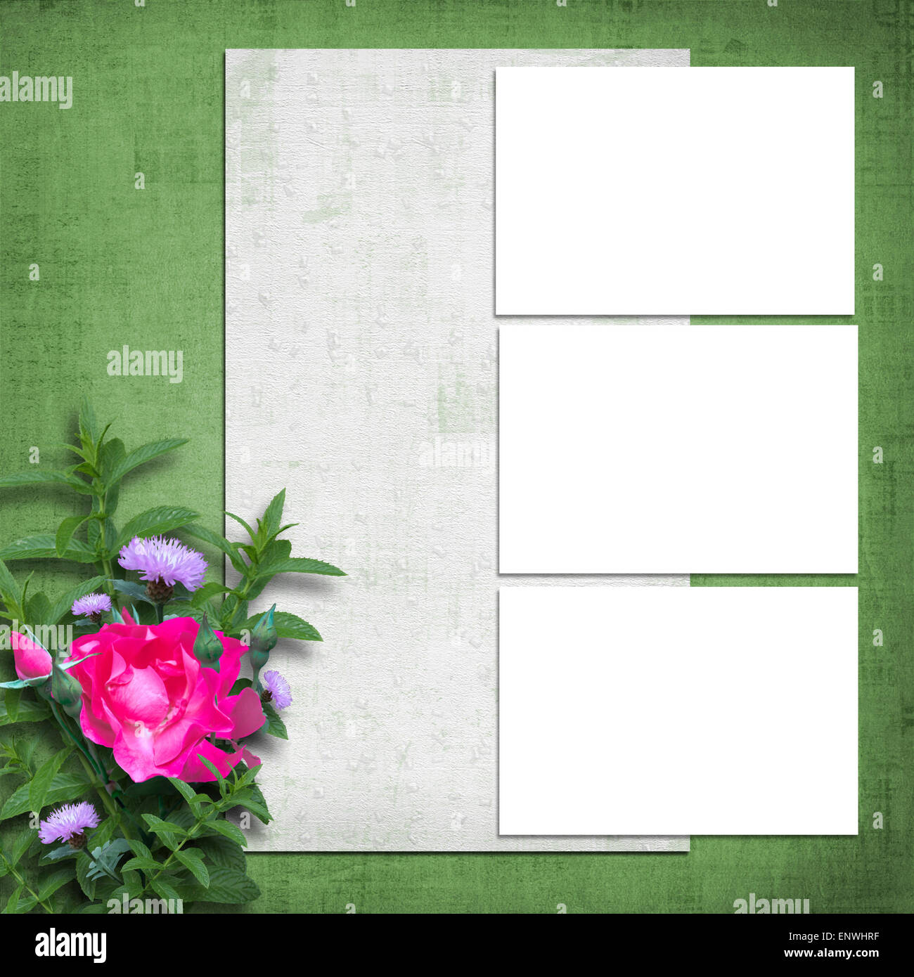 Grunge paper with bunch of flower on the abstract background Stock ...