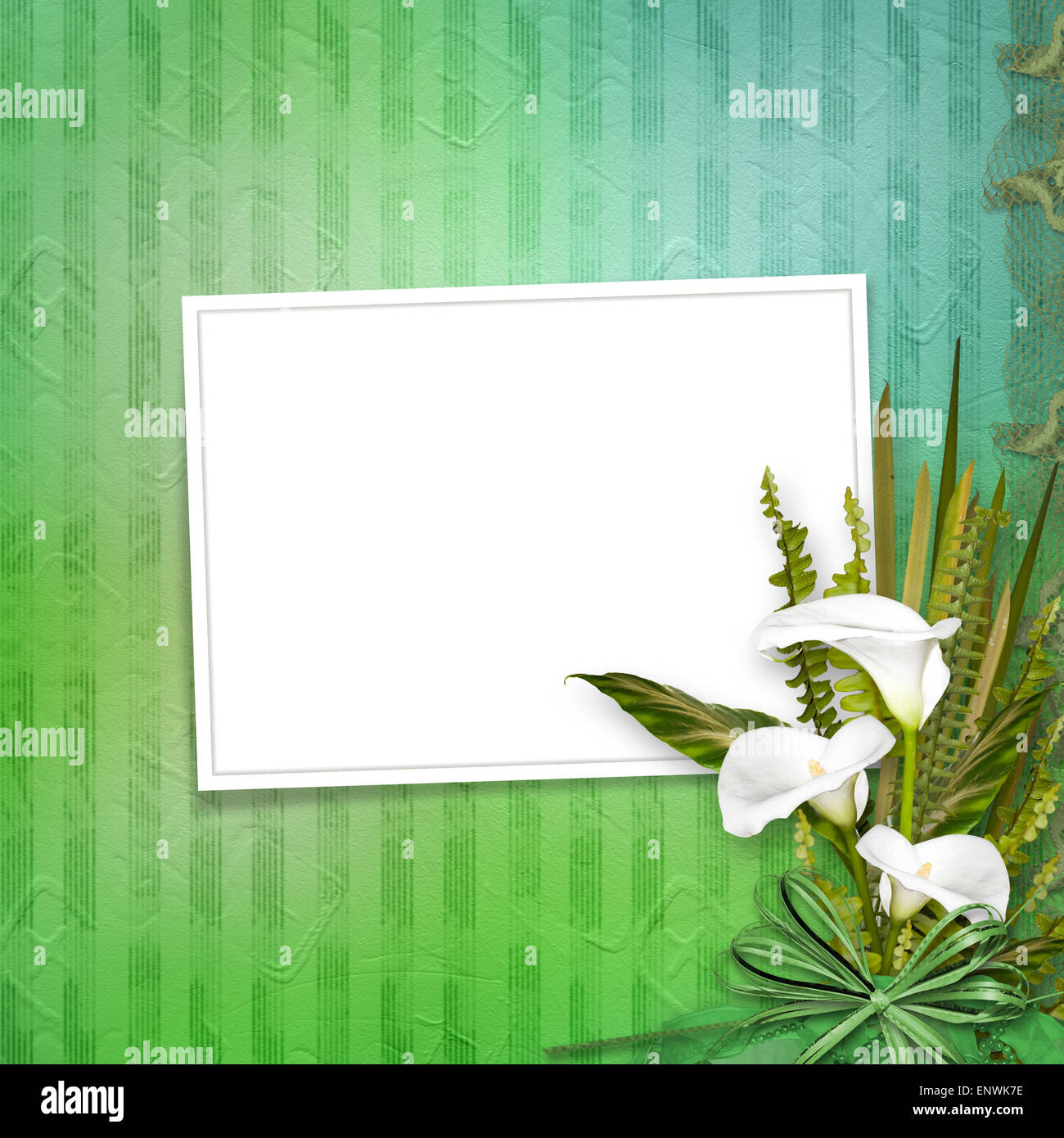 Grunge frame with bunch of flower on the paper background Stock Photo ...