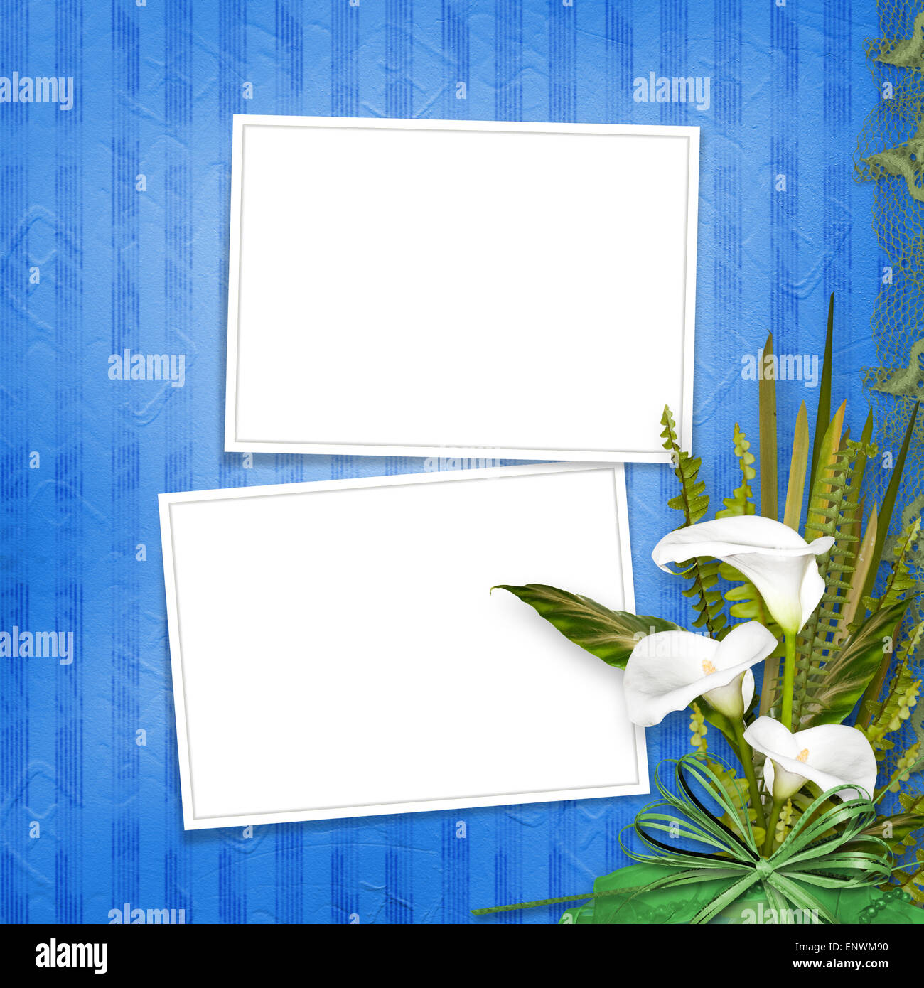 Grunge frame with bunch of flower on the paper background Stock Photo ...