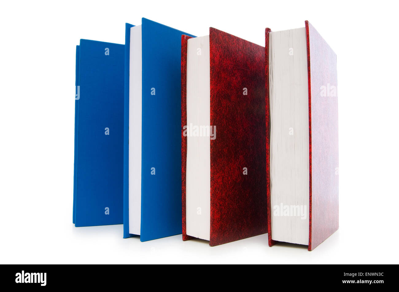 Stack of books isolated on the white background Stock Photo - Alamy
