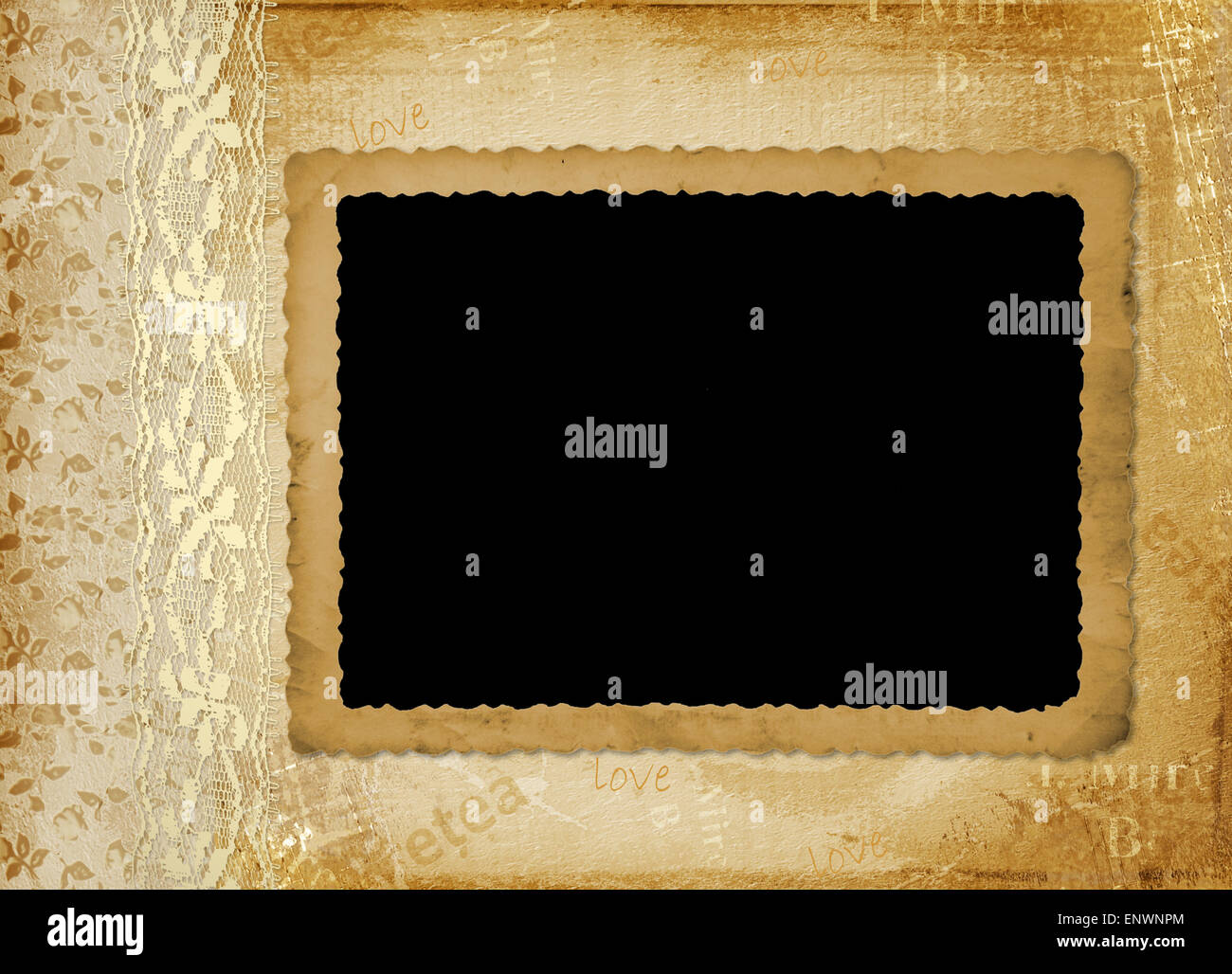 Old vintage album cover lace hi-res stock photography and images - Alamy