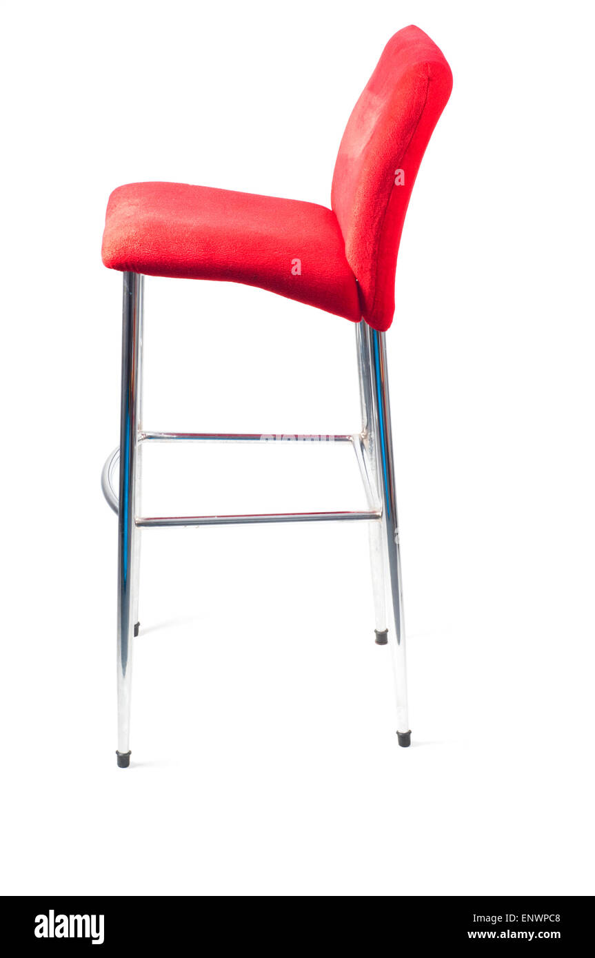 Red bar stool Stock Photo Alamy