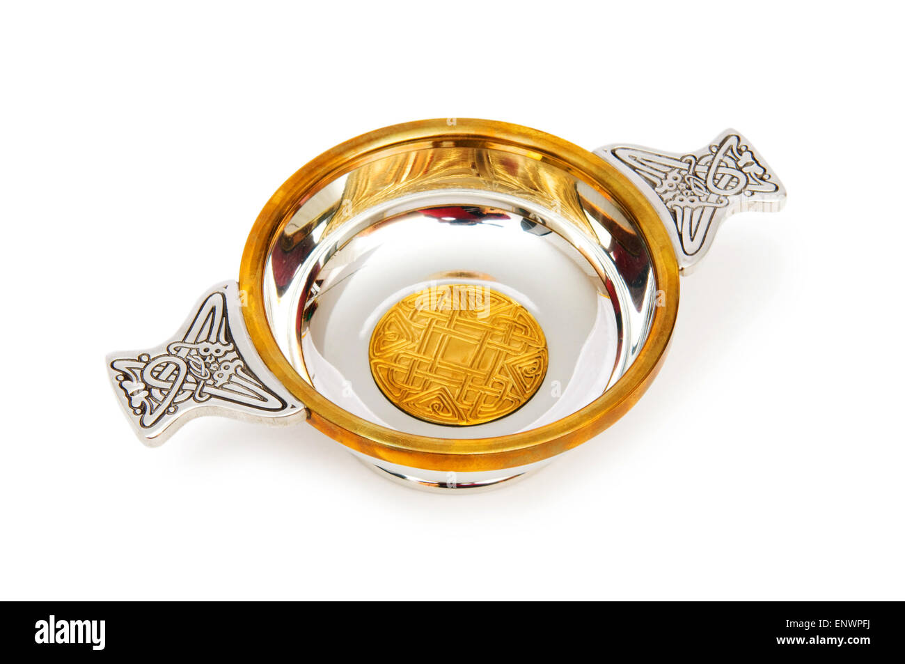 Scottish quaich isolated on the white background Stock Photo Alamy