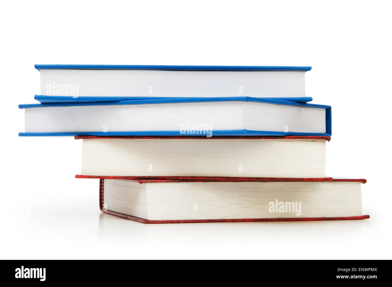 Stack of books isolated on the white background Stock Photo - Alamy